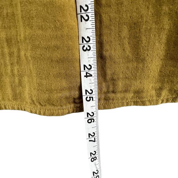 Old Navy Blouse Women L Golden Brown Relaxed Embroidered Stitch Boho Cottage Top - Picture 10 of 14